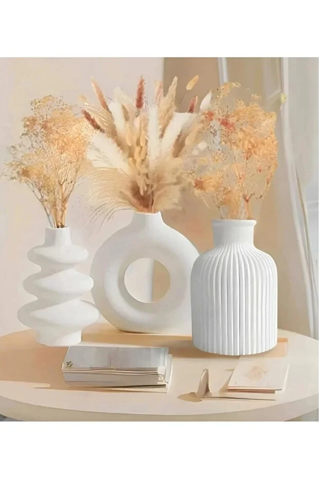 3lü İskandinav Tarzı Bohem Vazo Hediyelik Pinterest Pampas Vazosu Set Vazo Dekoratif Eşya